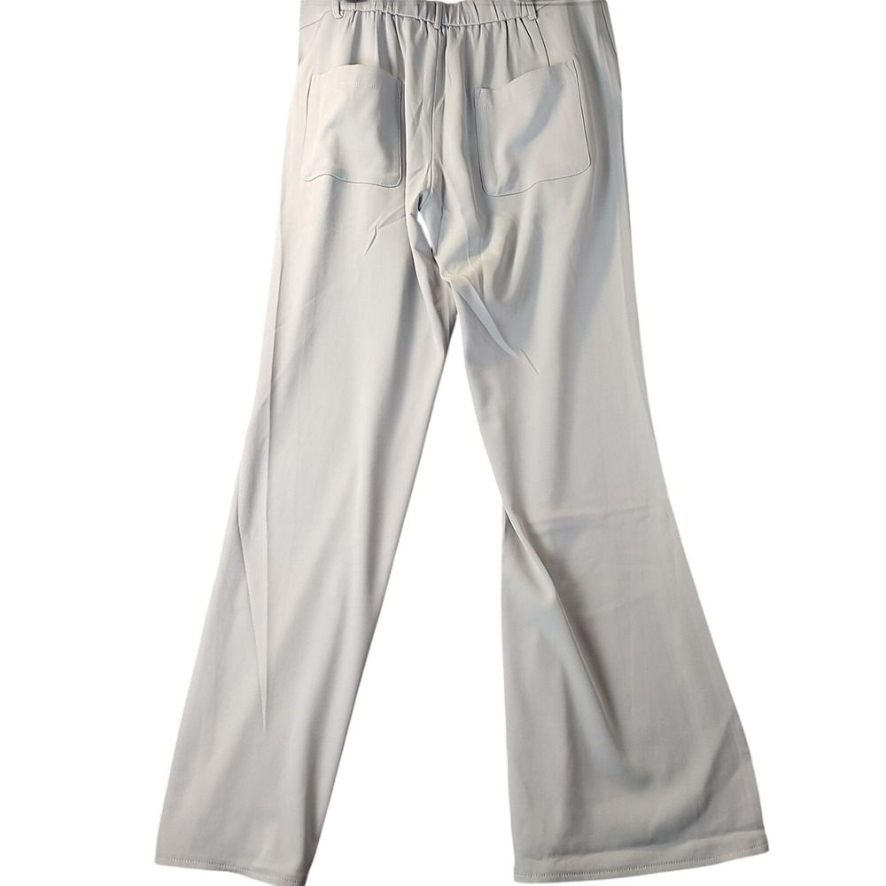 Area Stars Womens Wide Leg Trousers Light Grey Elastic Back Pants Size M NEW - Picture 3 of 11